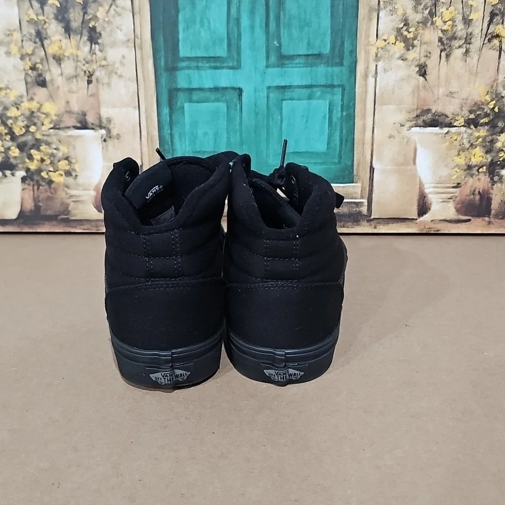 VANS WARD‎ HI BLACK/BLACK CANVAS SK8-HI SKATE HIGH Me5 US SIZES 8.5